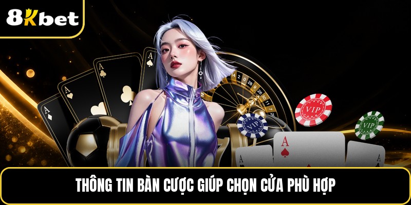 Thông tin bàn cược giúp chọn cửa phù hợp